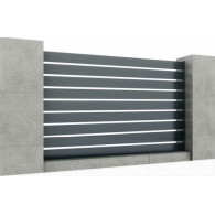 Ogrodzenie aluminiowe z listwą 20x120, 1,7x2m