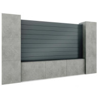 Ogrodzenie aluminiowe z pełnym wypełnieniem 20x120, 1,2x1,8m