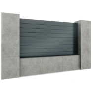 Ogrodzenie aluminiowe z pełnym wypełnieniem 20x120, 1,2x1,8m