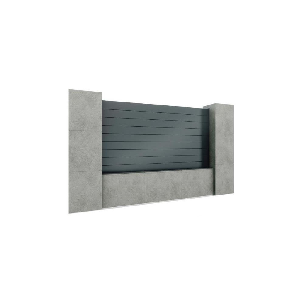 Ogrodzenie aluminiowe z pełnym wypełnieniem 20x120, 1,2x1,8m