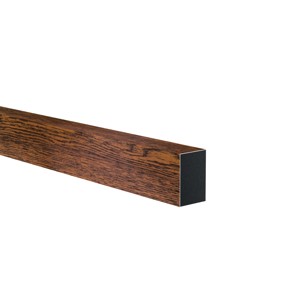 Aluminiowy wypełniacz ogrodzenia 40x60x1 - 6000mm ciemny orzech