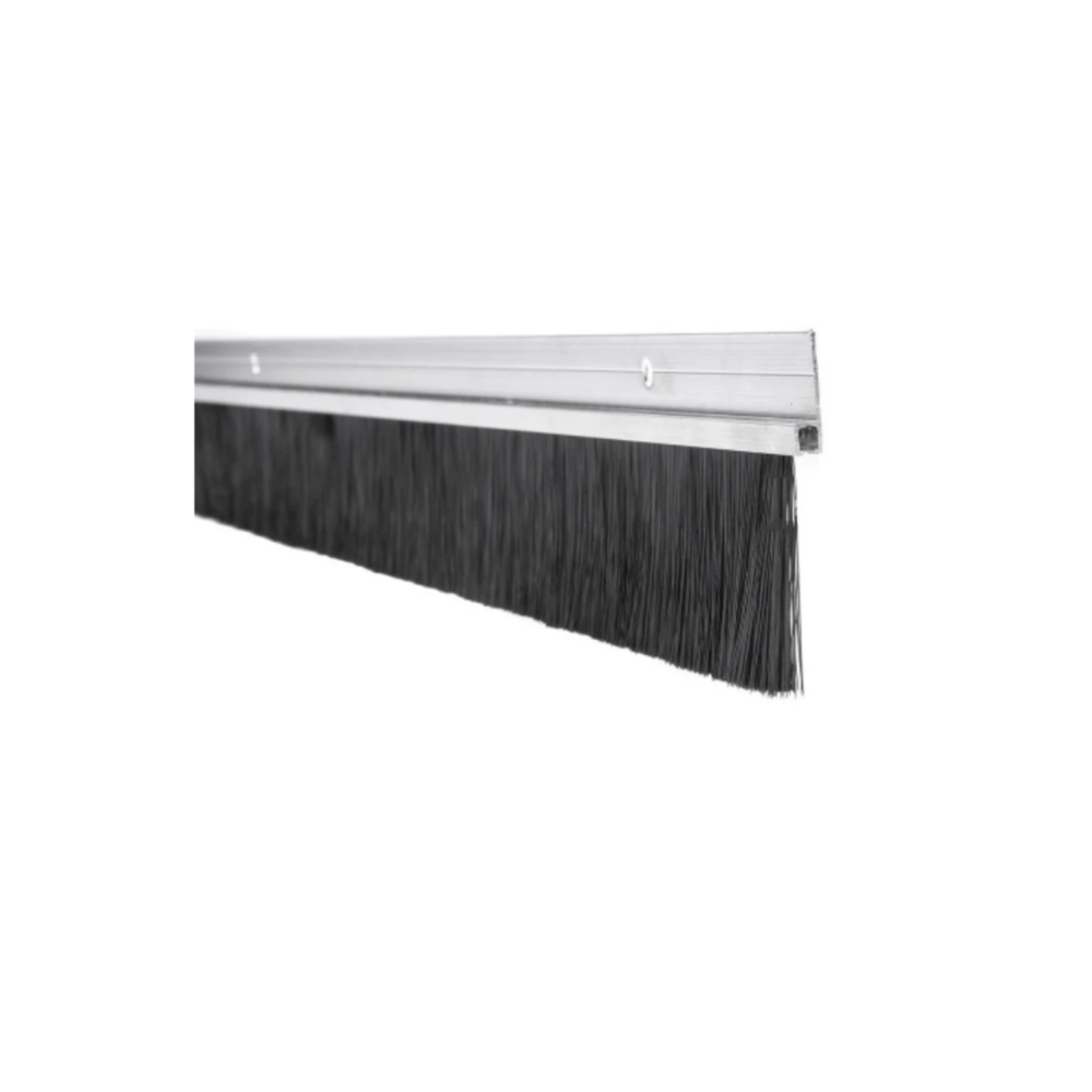 Listwa uszczelniająca ze szczotką do drzwi i bram, aluminium