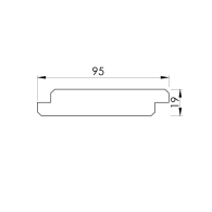 Drewniane wypełnienie ogrodzenia 19x95 - 1200mm, sosna