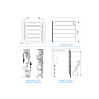 Ruchomy system plastikowy - żaluzja - para (lewa + prawa)