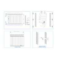 Ruchomy system aluminiowy - pionowy, żaluzjowy - para (lewy + prawy)