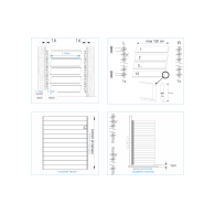 Ruchomy system aluminiowy - żaluzja - para (lewa + prawa)