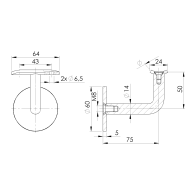 Uchwyt poręczy na ścianę