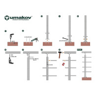 Słupek do balustrady ze stali Nierdzewnej, Kotwienie górne