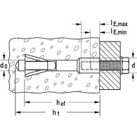 Kotwienie do gazobetonu, ocynkowane, M10mm
