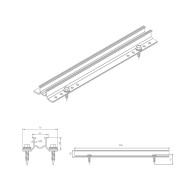 Aluminiowa listwa montażowa 26 mm do trapezu. blacha