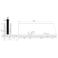 Kotwienie górne o profilu Balustrada całoszklana