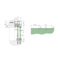 Okucia - Drzwi przesuwne, AL 2x soft-stop+fix