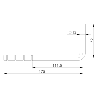 Uchwyt poręczy na ścianę bez tacki