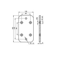 Stopka do słupka aluminiowego 100x100mm