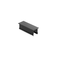 Aluminiowa osłona do pionowego wypełnienia ogrodzenia i profilu nośnego oraz pionowego profilu elewacyjnego, 20x45 - Antracyt R7