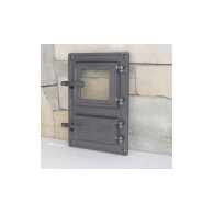 Drzwiczki żeliwne kuchenne DPK8 375x275 z szybką, H1610 - Domabau.pl