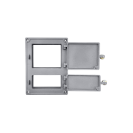 Drzwiczki żeliwne kuchenne DPK4M 375x275 z mosiężnymi gałkami, H1655 - Domabau.pl