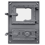 Drzwiczki żeliwne kuchenne DPK8WR 375x275 z szybką, H1632 - Domabau.pl