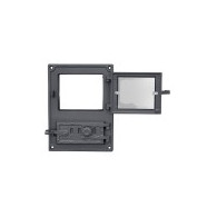 Drzwiczki żeliwne kuchenne DPK8WR 375x275 z szybką, H1632 - Domabau.pl