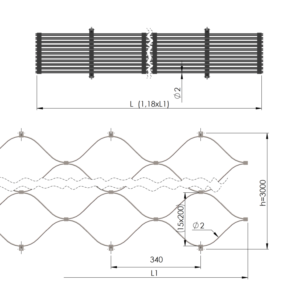 Siatka - wypełnienie dziobu