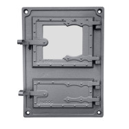 Drzwiczki żeliwne kuchenne DPK8W 375x275 z szybką, H1631 - Domabau.pl