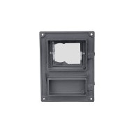 Drzwiczki żeliwne kuchenne DPK8W 375x275 z szybką, H1631 - Domabau.pl