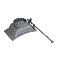 Czopuch żeliwny łukowy z przepustnicą, H1402 - Domabau.pl