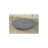 Patelnia żeliwna przykrywką średnica 330, H2914 - Domabau.pl