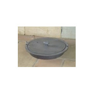 Patelnia żeliwna przykrywką średnica 330, H2914 - Domabau.pl
