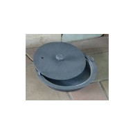 Patelnia żeliwna przykrywką średnica 330, H2914 - Domabau.pl