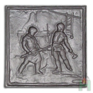 Żeliwna płyta kominkowa KOWALE 450x450, H0511 - Domabau.pl