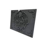 Żeliwna płyta kominkowa PLG1 490x395, H0520 - Domabau.pl