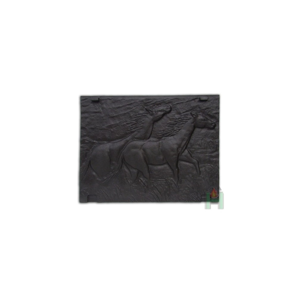 Żeliwna płyta kominkowa KONIE PL1 465x350, H0501 - Domabau.pl