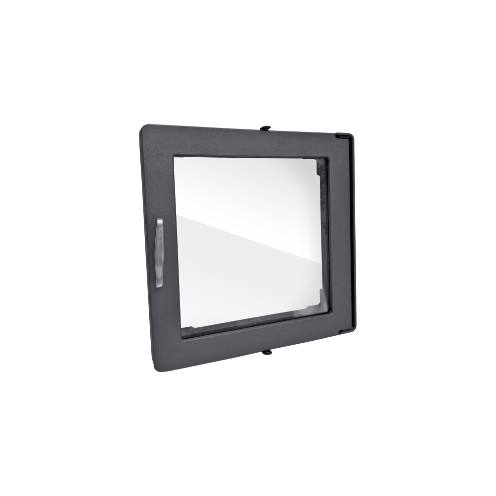 Drzwiczki żeliwne Combo 495x495 z wlotami powietrza na szybę, H0317 - Domabau.pl