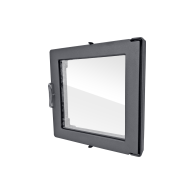 Drzwiczki żeliwne Combo 495x495 z wlotami powietrza na szybę, H0317 - Domabau.pl