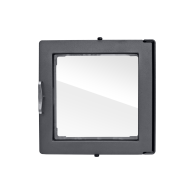 Drzwiczki żeliwne Combo 495x495 z wlotami powietrza na szybę, H0317 - Domabau.pl