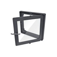 Drzwiczki żeliwne Combo 495x495 z wlotami powietrza na szybę, H0317 - Domabau.pl