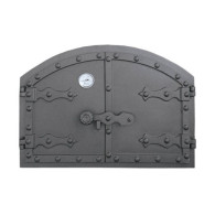 Drzwiczki żeliwne WĘGIERSKIE 525x355 z termometrem, H2102 - Domabau.pl