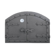 Drzwiczki żeliwne WĘGIERSKIE 525x355 z termometrem, H2102 - Domabau.pl