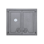 Drzwiczki żeliwne DW6 640x570 + Termometr, H1516 - Domabau.pl