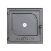 Drzwiczki żeliwne DW9 485x485 + Termometr, H1519 - Domabau.pl