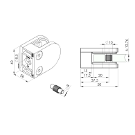 Uchwyt wlewu szklanego