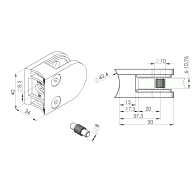 Uchwyt wlewu szklanego