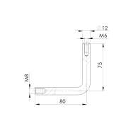 Uchwyt poręczy na ścianę - sekcja gardła