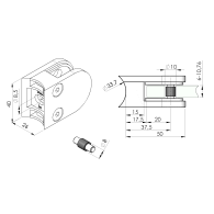 Uchwyt wlewu szklanego