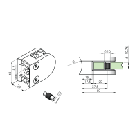 Uchwyt wlewu szklanego