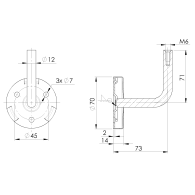 Uchwyt poręczy na ścianę
