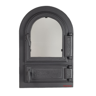 Drzwiczki do pieca żeliwne z szybą H0308G - Domabau.pl