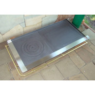 Kompletny zestaw żeliwny H2519 do budowy grilla z ramą ze stali nierdzewnej - Domabau.pl