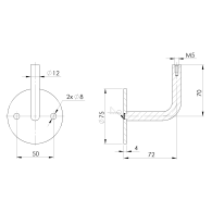 Uchwyt poręczy na ścianę